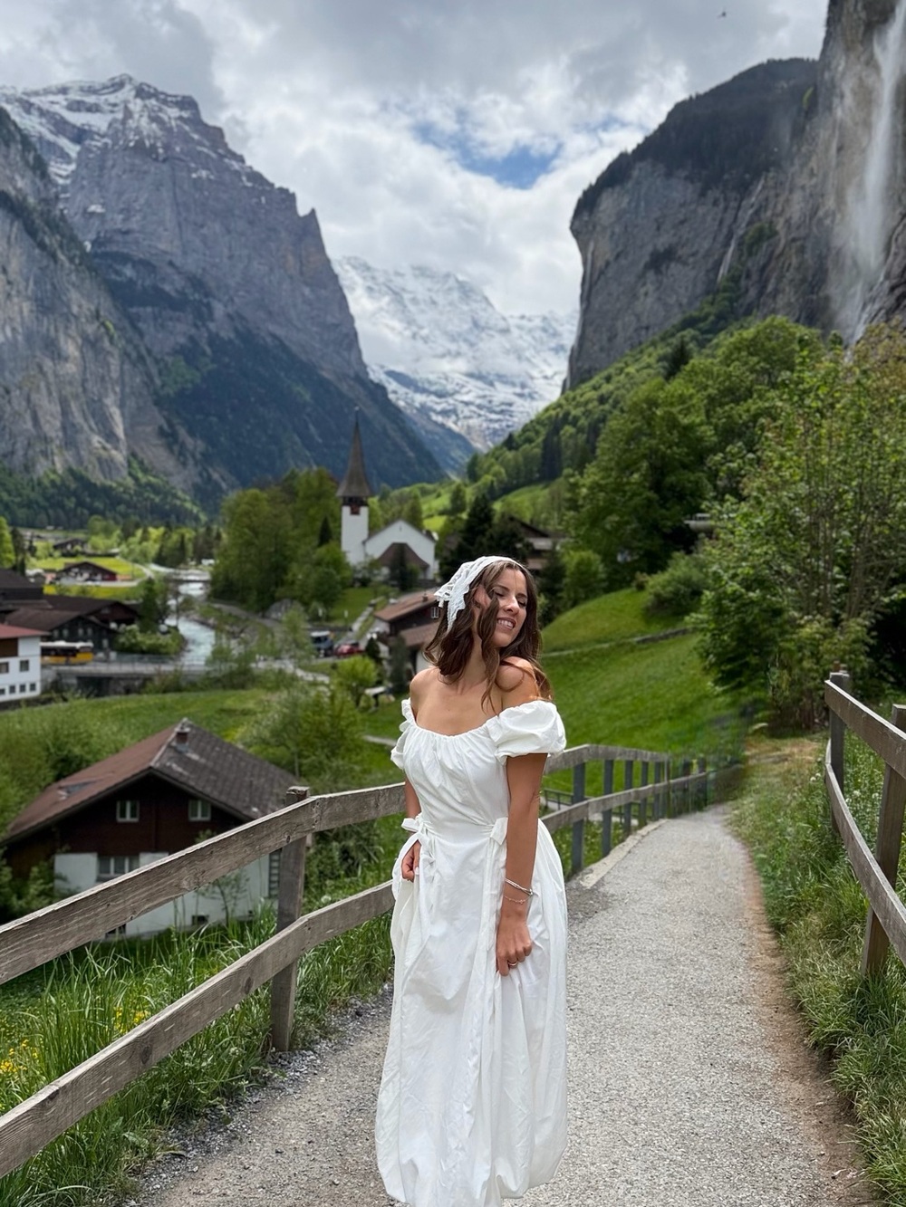 White Puff Sleeve Maxi Dress